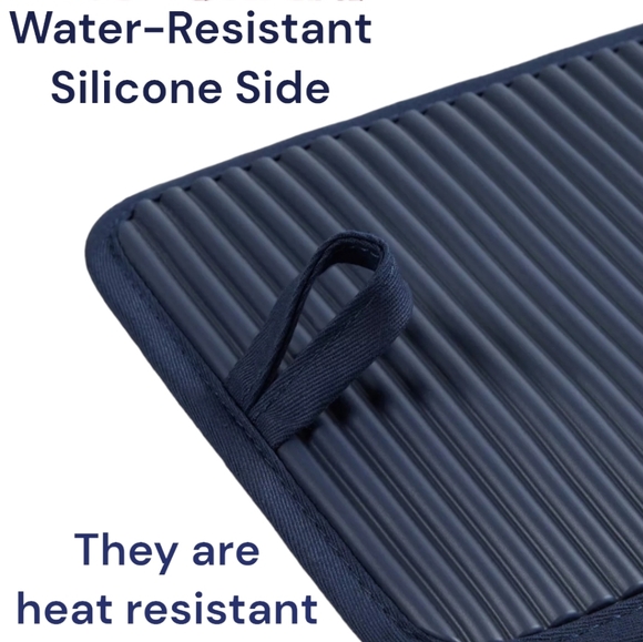 Kitchenaid Set Of 2 Ink Blue Color Pot Holders - NWT - Picture 4 of 8